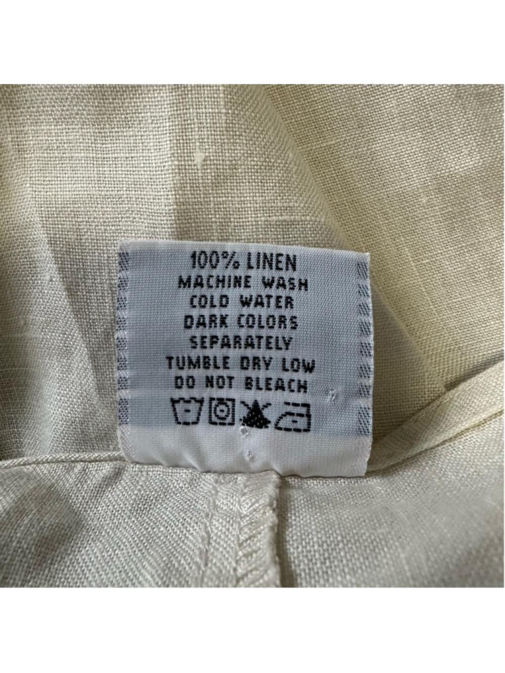 Click By Colour Me Cotton 100% Linen Button Down Tunic Top Beige XL Lagenlook - Picture 5 of 13